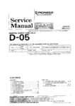Pioneer D-05 • Manuel de service