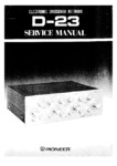 Pioneer D-23 Crossover • Manuel de service