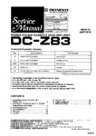 Pioneer DC-Z83 • Manuel de service