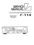 Luxman F-114 • Manuel de service