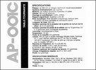 Akai AP-001 C Fiche technique