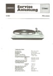 GRUNDIG PS 2000 GERMAN