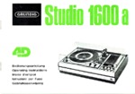 Grundig Studio 1600a Mode d'emploi