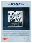 Akai GX-221 D • Fiche technique (PDF)