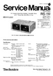 Technics RS-1W • Manuel de service
