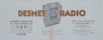 En-tête courrier Desmet-Radio 1933