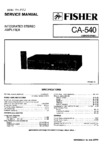 Fisher CA-540 • Manuel de service