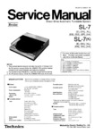 Technics SL-7 • Manuel de service