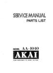 Akai AA-1040 et AA-1050 • Manuel de service (24 pages)