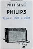 Philips 2501, 2502 Publicité (tchèque)