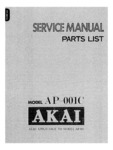 Akai AP-001 C • Manuel de service