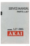 Akai AP-006 • Manuel de service