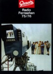 Catalogue Radio TV 1975/76 Graetz Allemagne