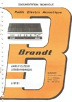 Brandt  A 8111 Manuel de service