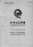 Philips haut-parleurs électromagnétiques Manuel de service (français)