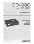 Superscope CD-330 et CD-320 • Mode d'emploi