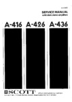 H.H. Scott A-416, A-426, A-436 Manuel de service