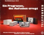 Catalogue TV-HiFi 1970-71 - Telefunken Allemagne