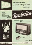 Catalogue 1957/58 Saba Allemagne