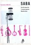 Catalogue 1962/63 Saba Allemagne