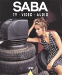 Catalogue 1992 Saba Allemagne