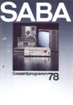 Catalogue 1978 Saba Allemagne