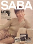 Catalogue 1981 Saba Allemagne
