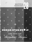 Marantz 28 (Twenty Eight) • Manuel de service