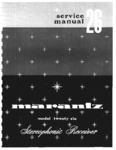 Marantz 26 (Twenty Six) • Manuel de service