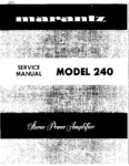 Marantz 240 • Manuel de service