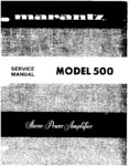 Marantz 500 • Manuel de service