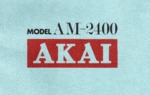 Akaï AM-2400 Manuel de service