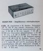Esart E 250 • Catalogue - Le Haut-Parleur numéro spécial 1969