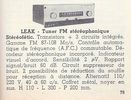 Leak Stereofetic FM Tuner • Catalogue - Le Haut-Parleur numéro spécial 1969