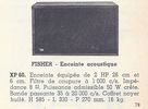 Fisher XP-60 • Catalogue - Le Haut-Parleur numéro spécial août 1969