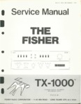 Fisher TX-1000 • Manuel de service