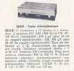 Lesa SZ 2 A • Catalogue - Le Haut-Parleur numéro spécial 1969