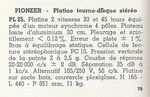 Pioneer PL-25 • Catalogue - Le Haut-Parleur numéro spécial août 1969
