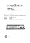 Radionette SM 40 C et SM 40-1 C • Schéma et caractéristiques