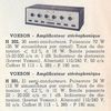 Voxson H 201 et H 202 • Extrait de catalogue août 1969
