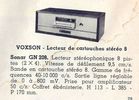 Voxson GN 208 • Catalogue - Le Haut-Parleur numéro spécial 1969