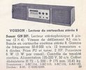 Voxson GN 207 Sonar 8 • Extrait de catalogue 1969