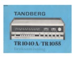 Tandberg  TR 1055 Mode d'emploi  (norvégien)