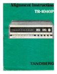 Tandberg  TR-1040 A Manuel de service