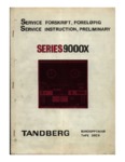 Tandberg  9000 X Manuel de service