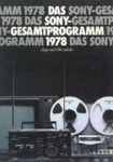 Sony Catalogue 1978