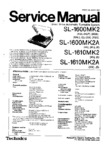Technics SL-1600 MK2 et SL-1610 MK2 • Manuel de service
