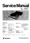 Technics SL-1500 et SL-1510 • Manuel de service