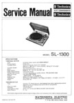 Technics SL-1300 et SL-1310 • Manuel de service