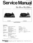 Technics SL-20 • Manuel de service